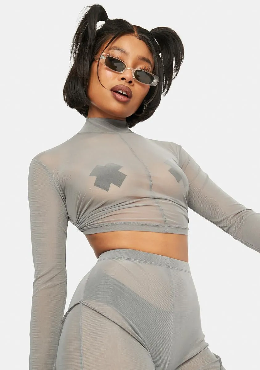 Quelia Mesh Crop Top sold by Dolls Kill product image thumbnail 2