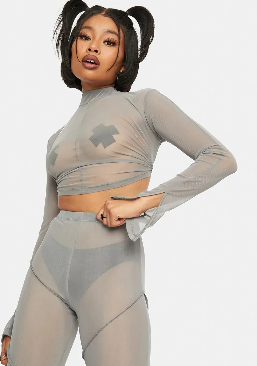 Quelia Mesh Crop Top sold by Dolls Kill