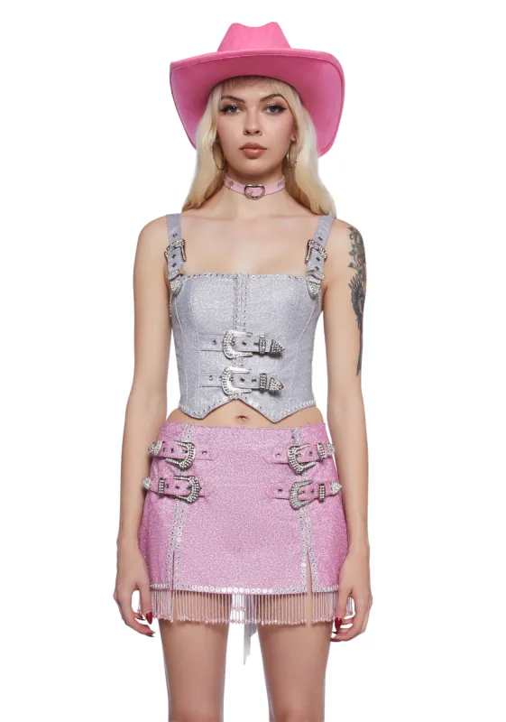 Dusty Trails Corset Top sold by Dolls Kill