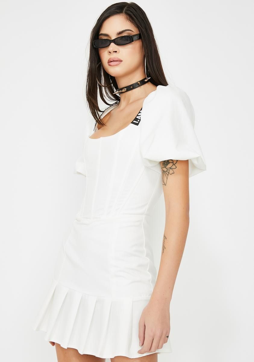 White Chelsey Mini Dress sold by Dolls Kill product image thumbnail 2