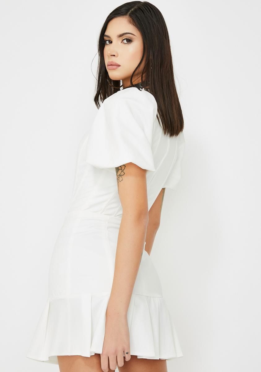 White Chelsey Mini Dress sold by Dolls Kill product image thumbnail 4