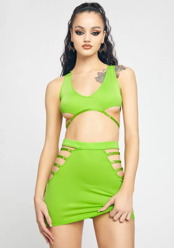 Super Like Strappy Skirt Set sold by Dolls Kill