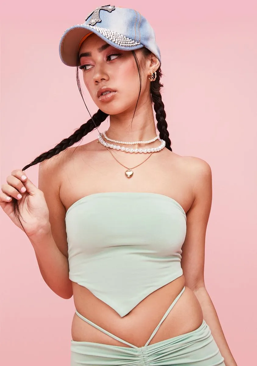 Sage Call Me Pretty Tube Top sold by Dolls Kill