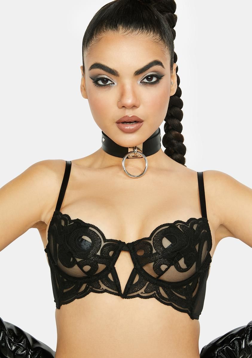 Black Scylla Bra sold by Dolls Kill