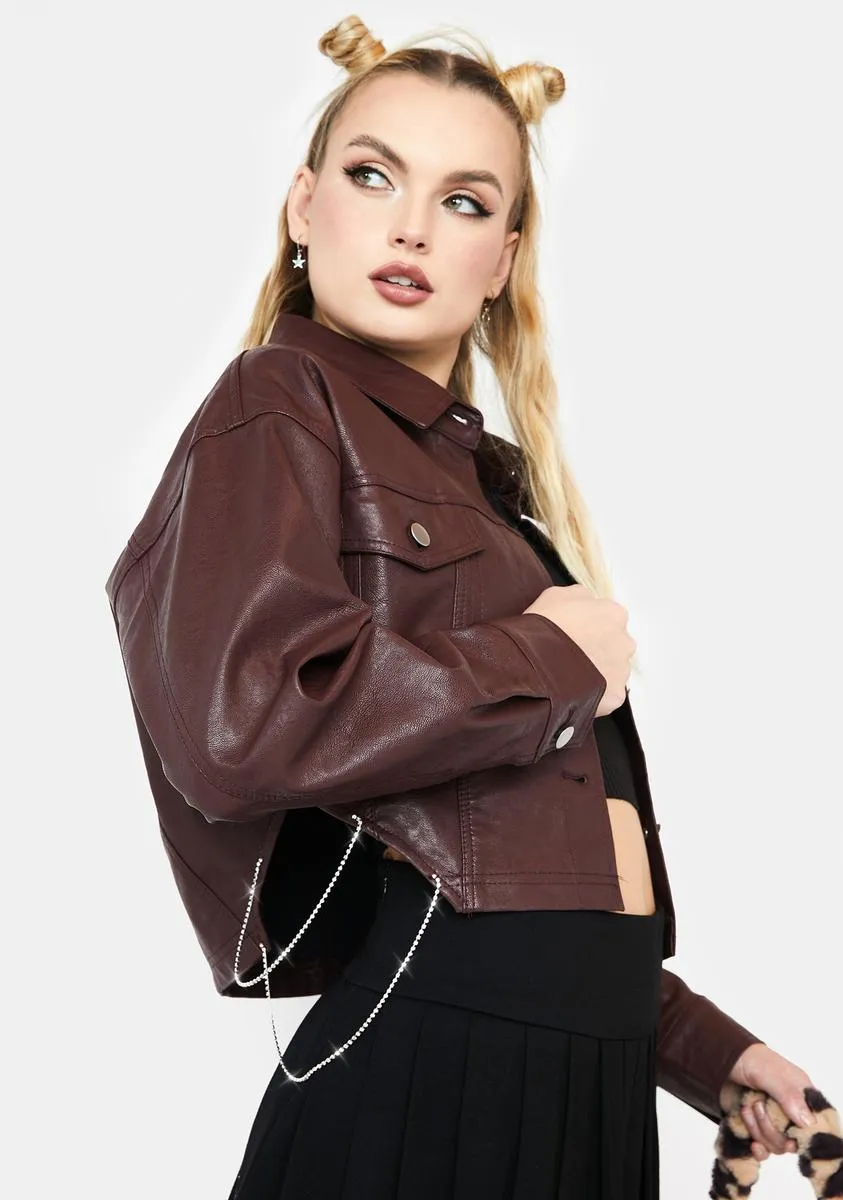Text Me Tonight Vegan Leather Jacket sold by Dolls Kill product image thumbnail 2