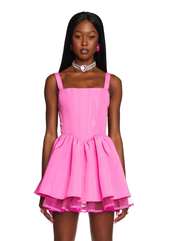 Magic Moves Corset Dress - Dark Pink sold by Dolls Kill