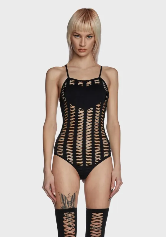 Hardened Heart Fishnet Teddy sold by Dolls Kill