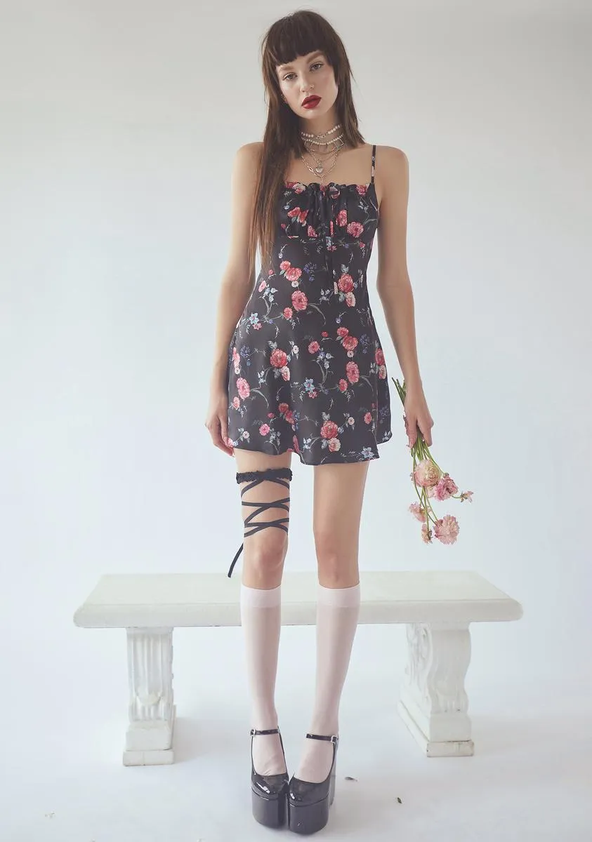 Can’t Be Just Friends Floral Mini Dress sold by Dolls Kill product image thumbnail 3