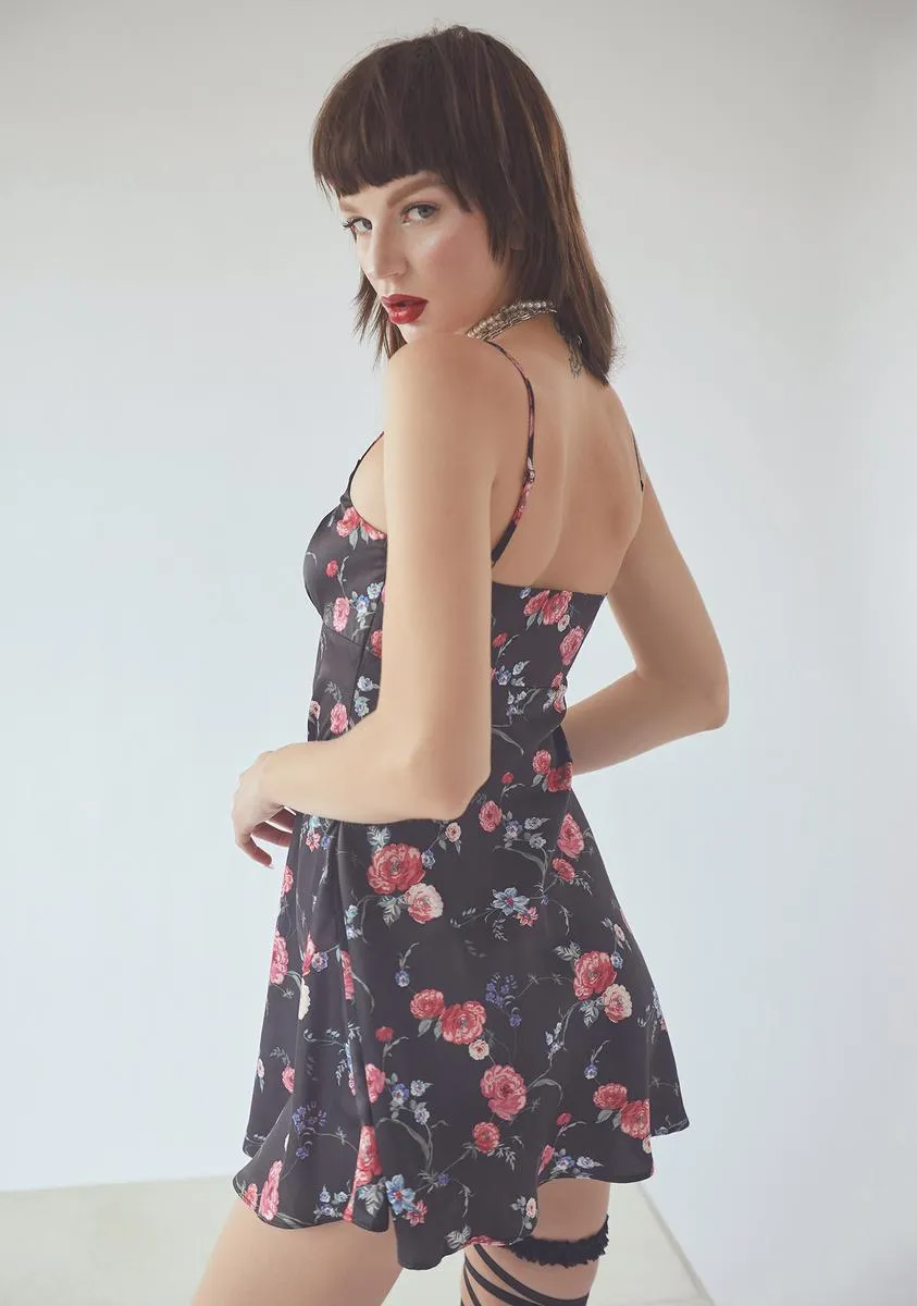 Can’t Be Just Friends Floral Mini Dress sold by Dolls Kill product image thumbnail 4