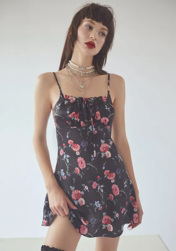 Can’t Be Just Friends Floral Mini Dress sold by Dolls Kill