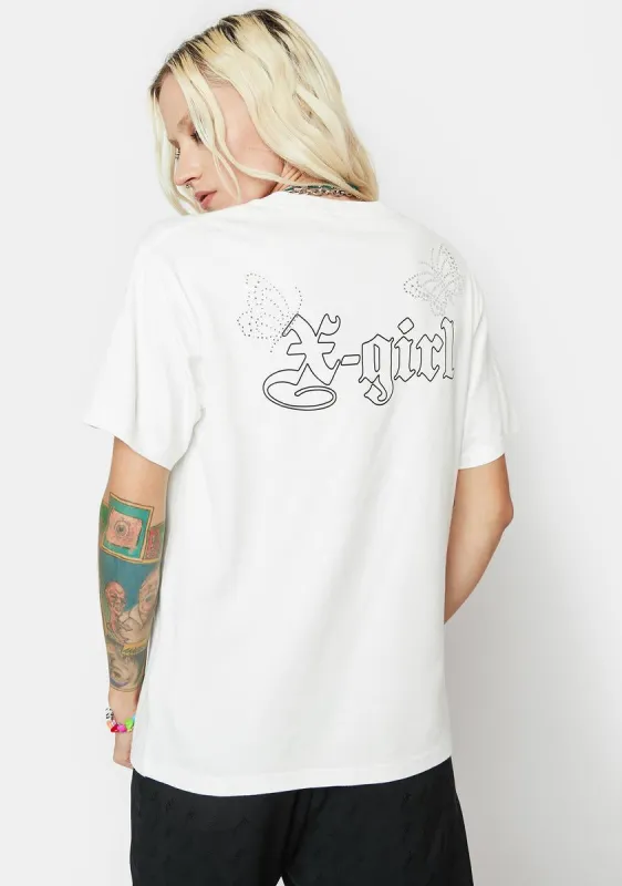 Rhinestone Butterfly Graphic Tee sold by Dolls Kill
