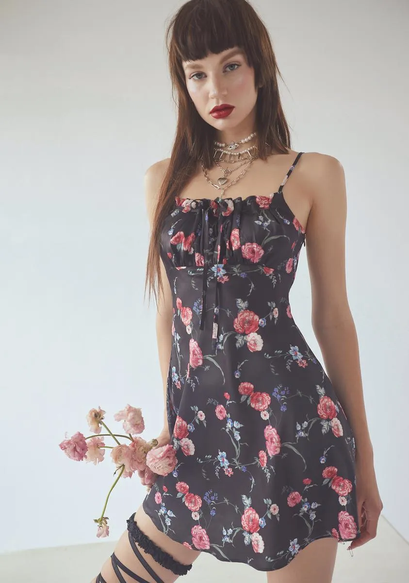 Can’t Be Just Friends Floral Mini Dress sold by Dolls Kill product image thumbnail 2