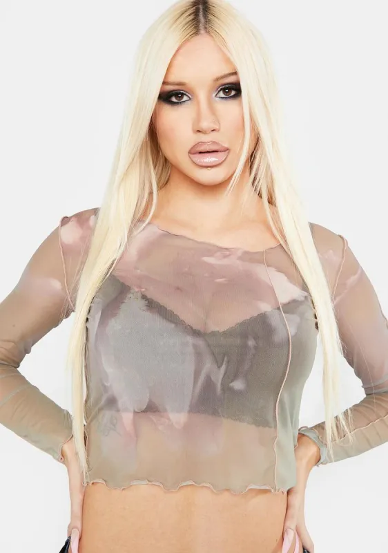 2-Way Liri Mesh Crop Top sold by Dolls Kill