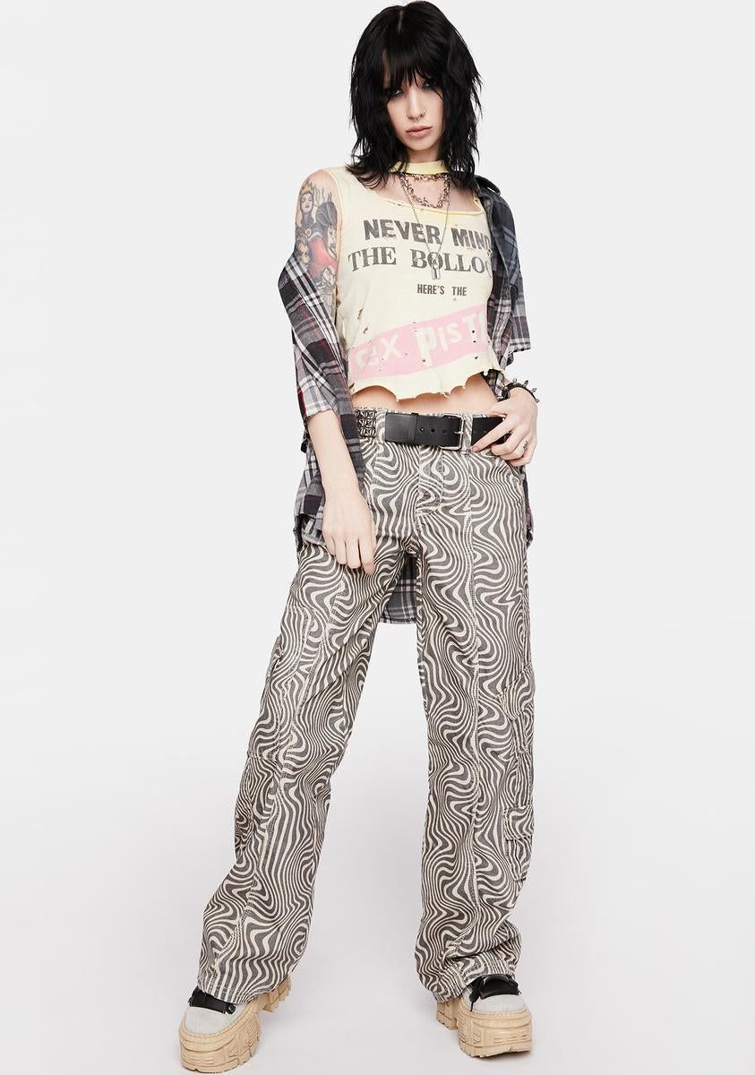 Y2K Printed Cargo Pants sold by Dolls Kill product image thumbnail 3