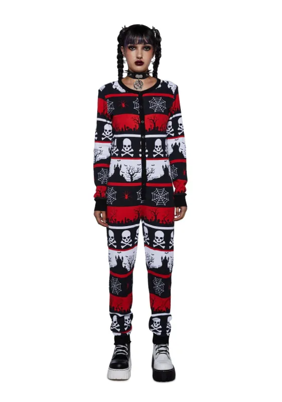 Hollow Grounds Thermal Onesie sold by Dolls Kill