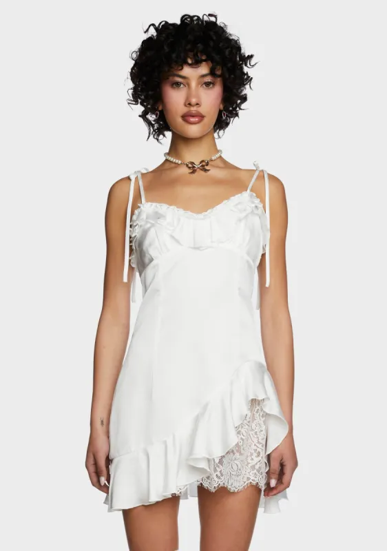 Candy Cravers Mini Dress - White sold by Dolls Kill