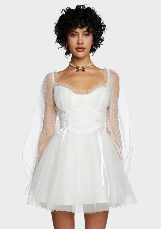 Heavenly Affair Babydoll Dress - White sold by Dolls Kill