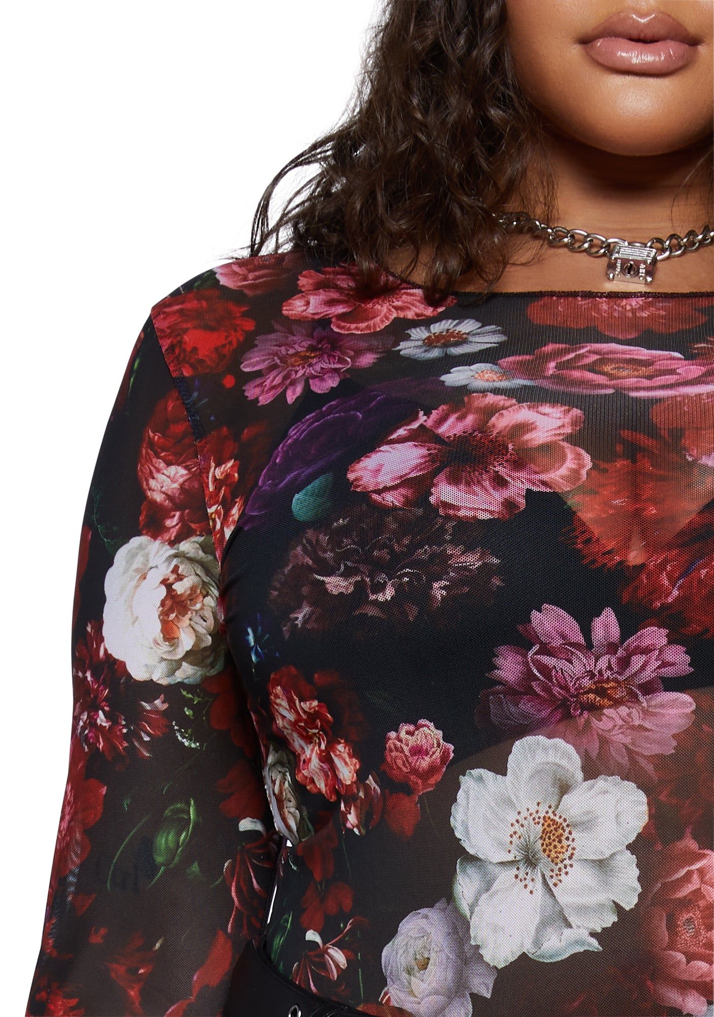 Plus Fading Splendor Mesh Top sold by Dolls Kill product image thumbnail 5