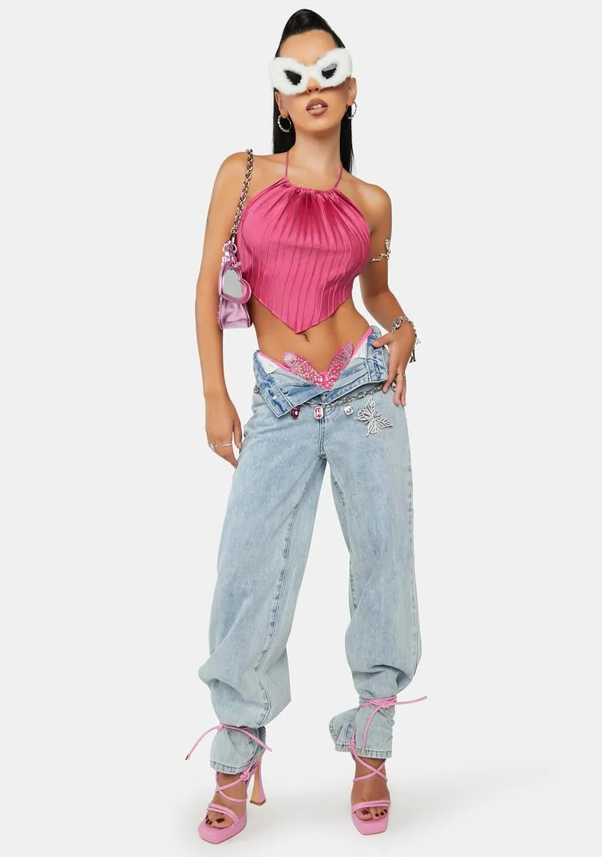 Discotheque Juliet Satin Halter Top sold by Dolls Kill product image thumbnail 3