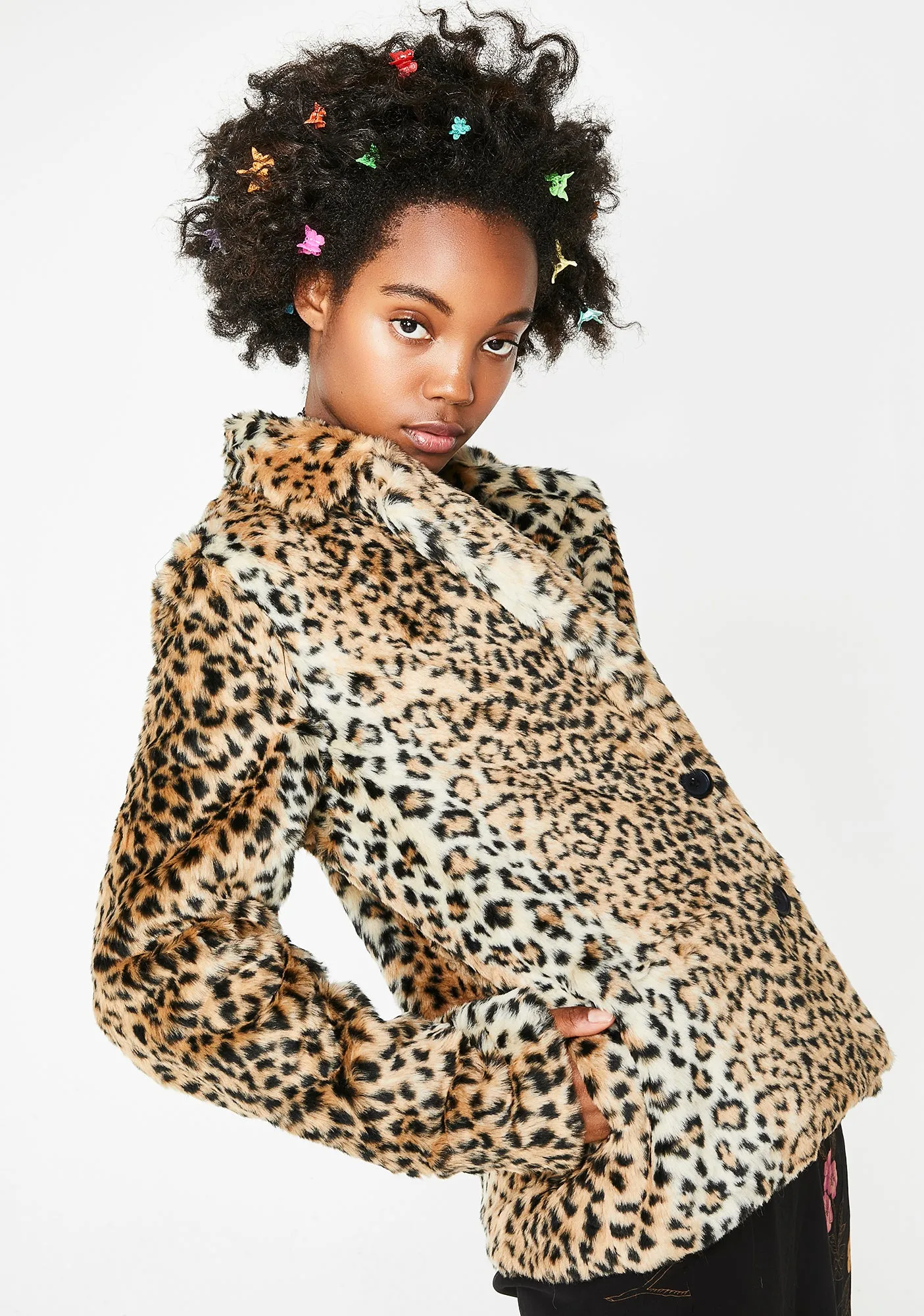 Rule The World Fuzzy Jacket sold by Dolls Kill product image thumbnail 3