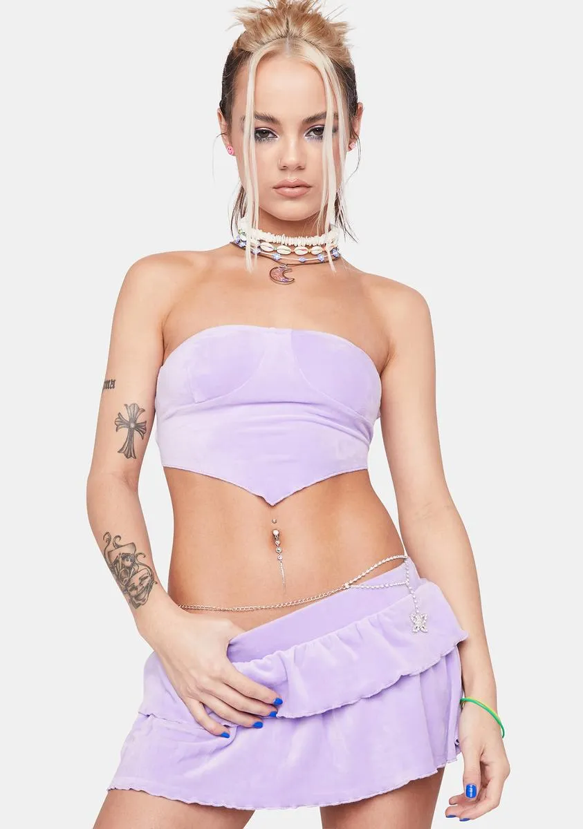 Remember This Summer Velour Skirt Set sold by Dolls Kill