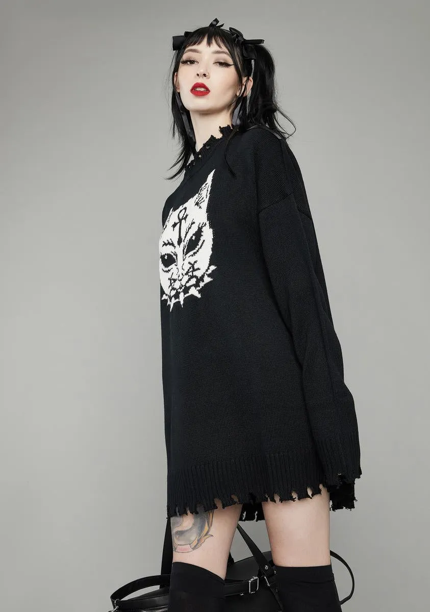 Fluff Off Distressed Sweater sold by Dolls Kill product image thumbnail 2