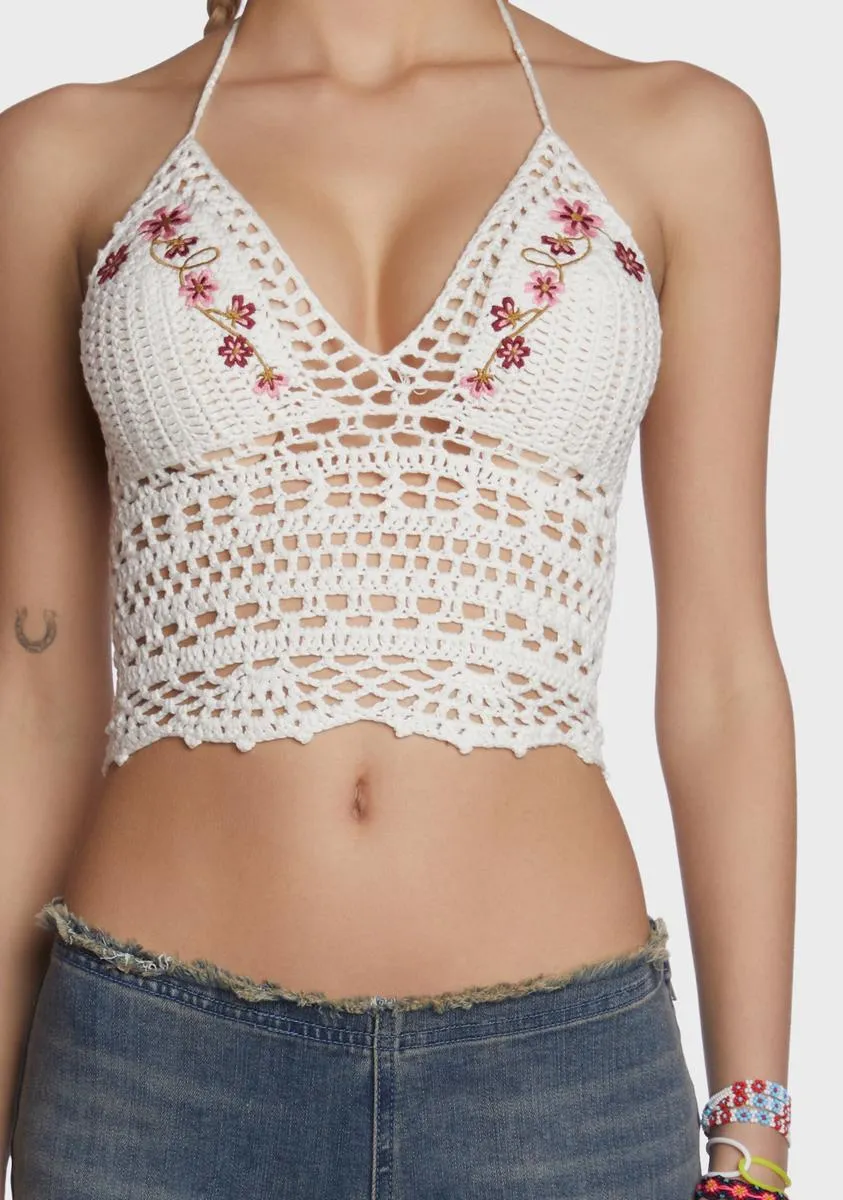 Summer Air Crochet Crop Top sold by Dolls Kill product image thumbnail 2