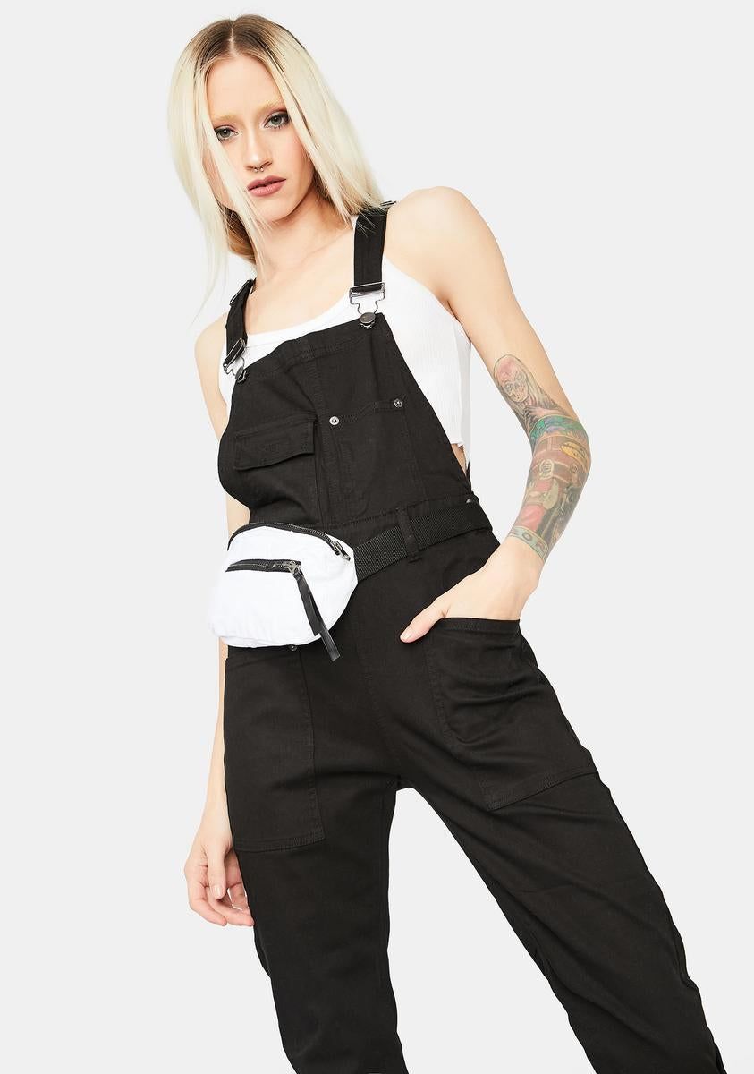 She's Not Me Denim Overalls sold by Dolls Kill