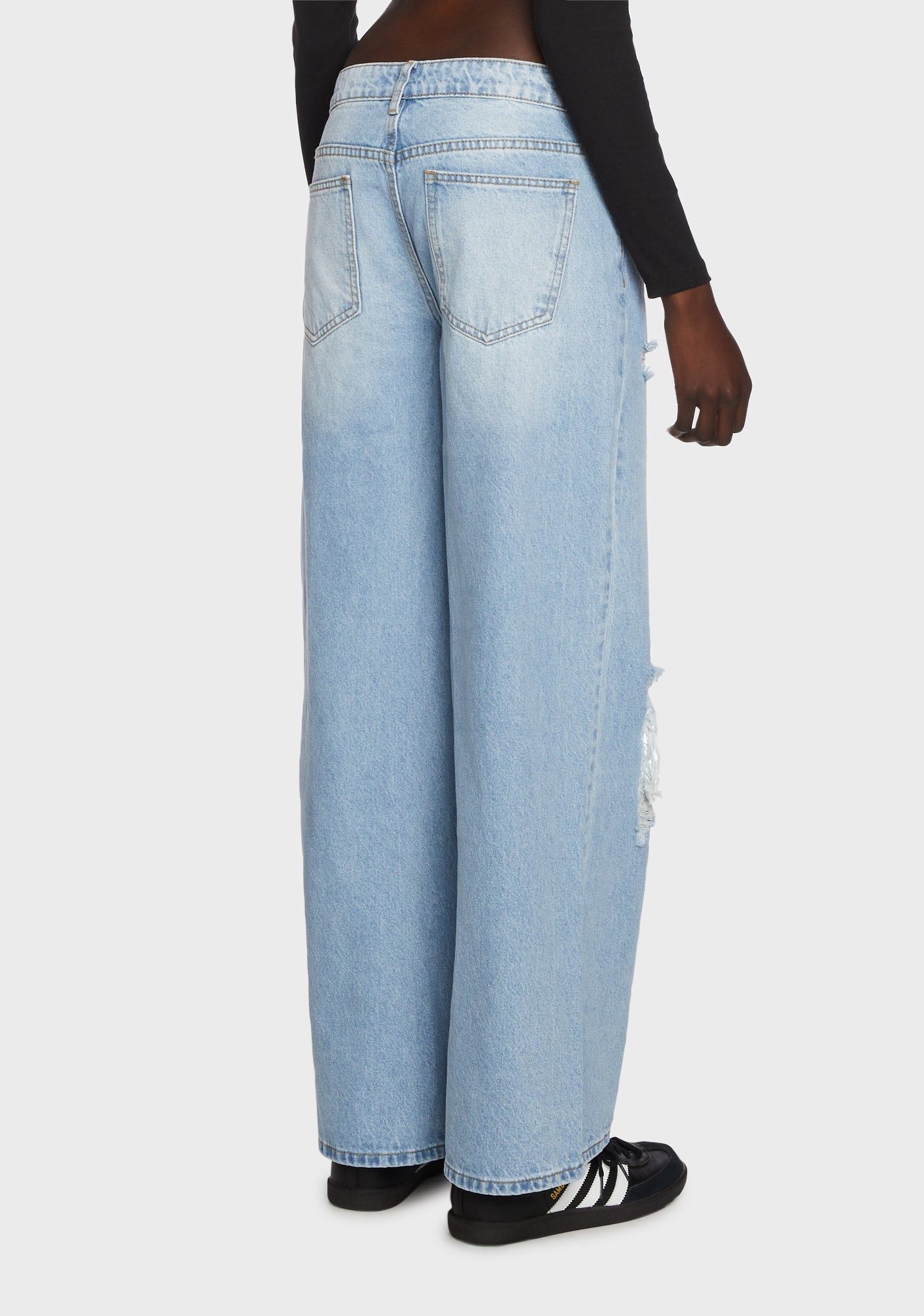 Distressed Low Rise Boyfriend Jeans sold by Dolls Kill product image thumbnail 4