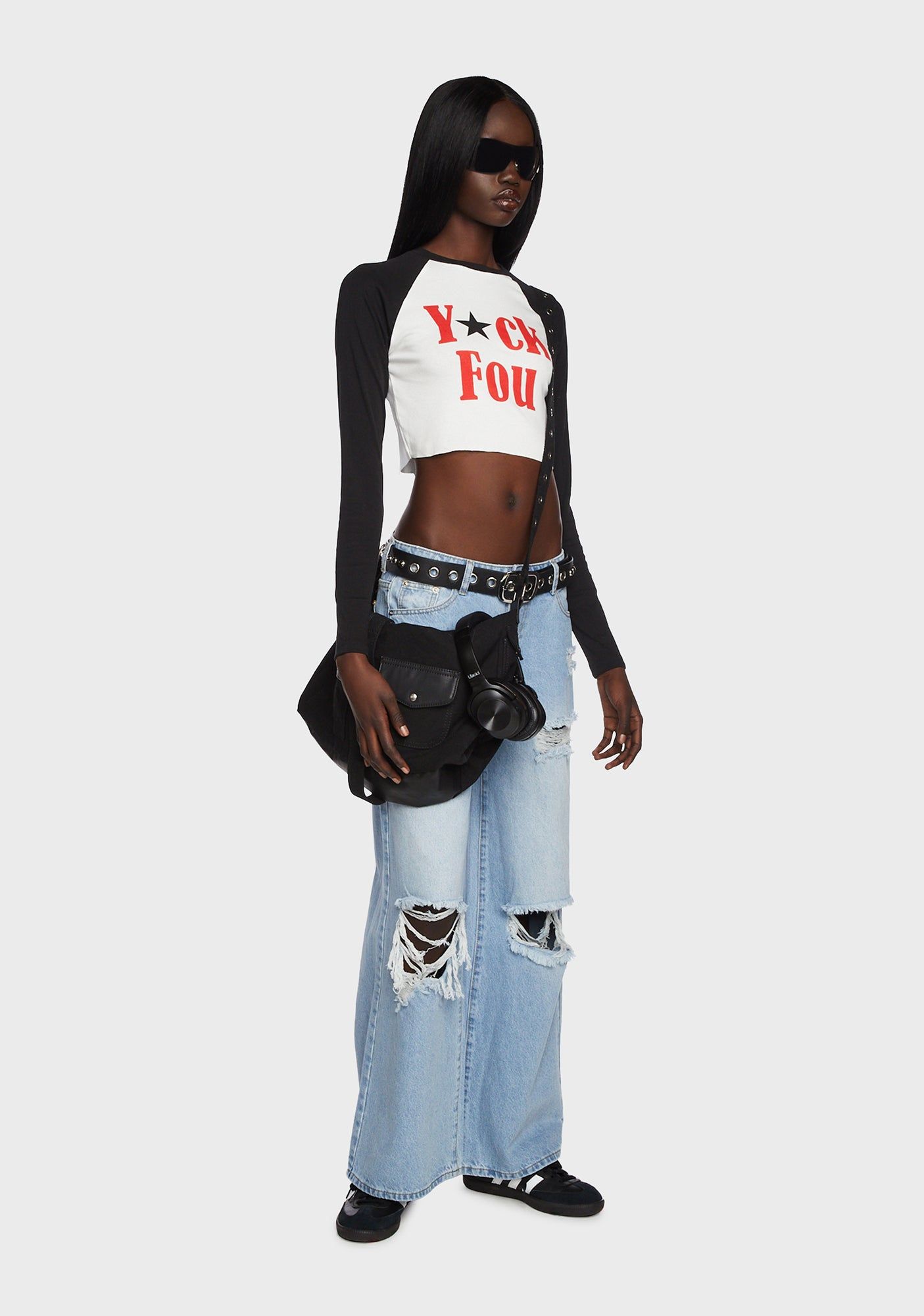 Distressed Low Rise Boyfriend Jeans sold by Dolls Kill product image thumbnail 2