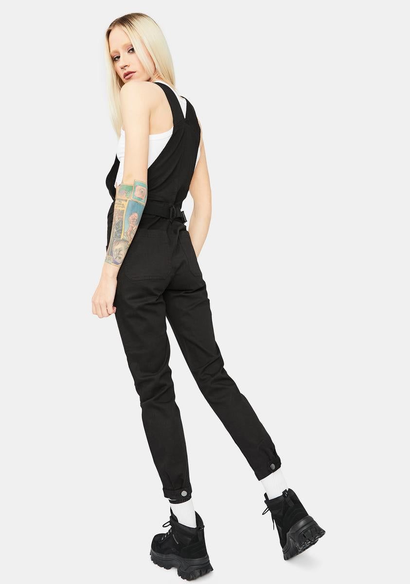 She's Not Me Denim Overalls sold by Dolls Kill product image thumbnail 4