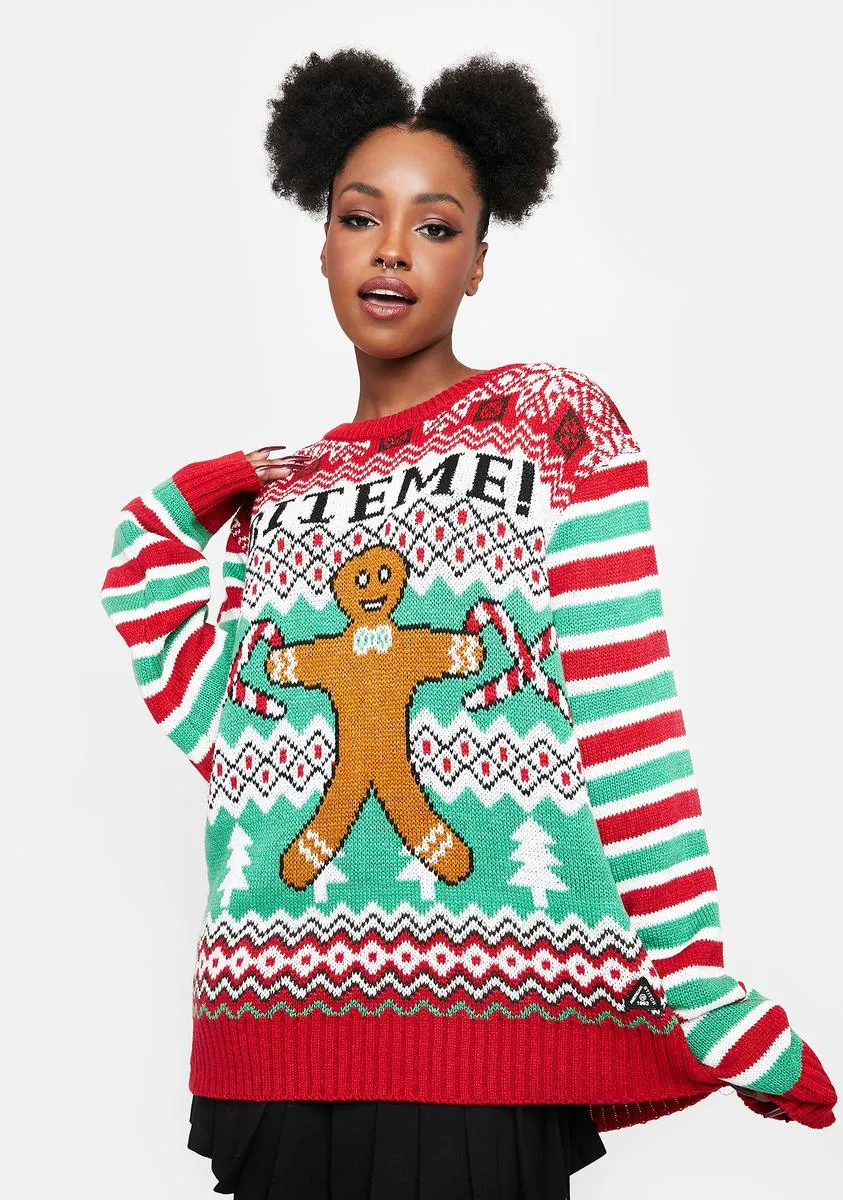 Bite Me Christmas Holiday Sweater sold by Dolls Kill