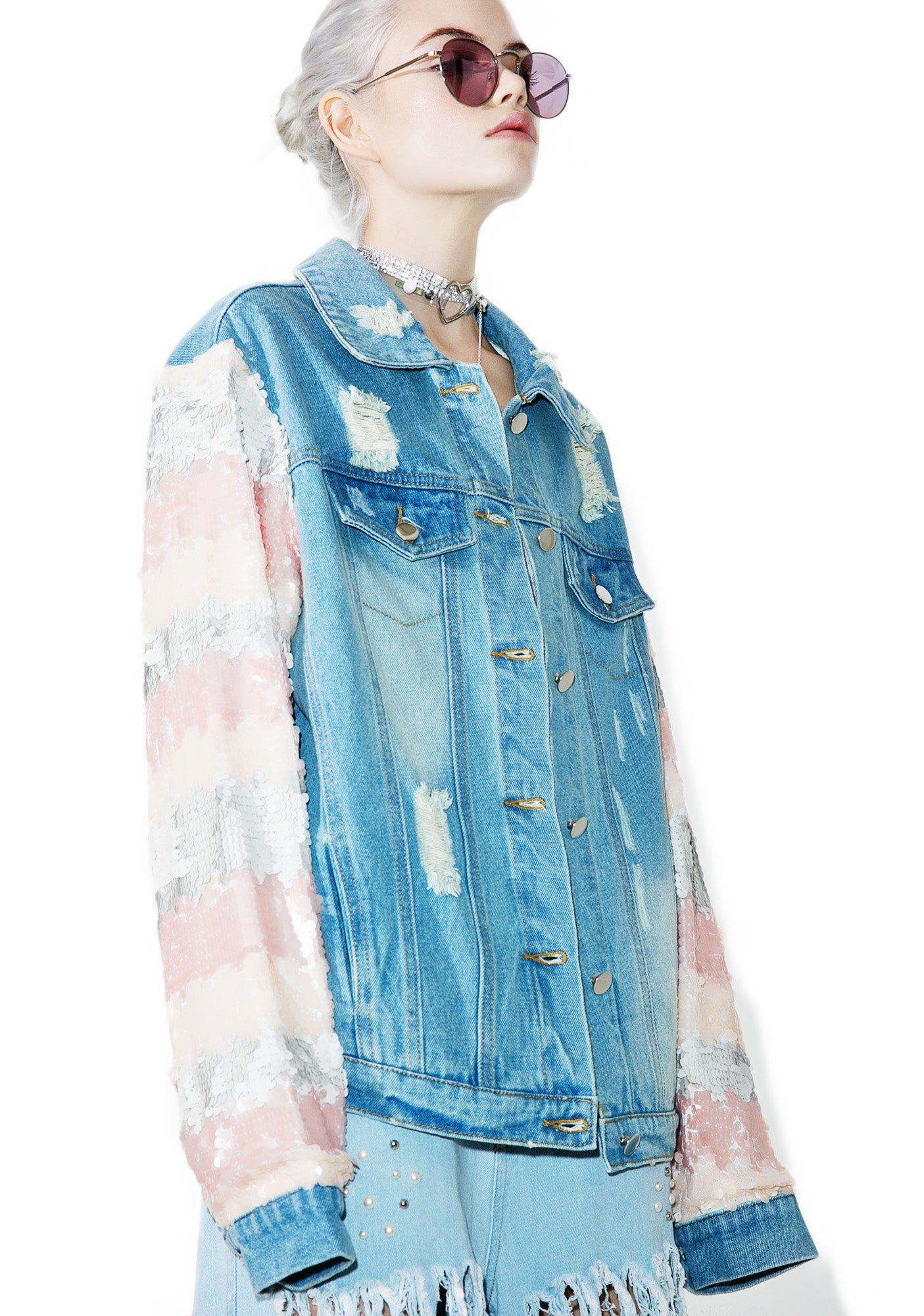 Jem Distressed Jacket sold by Dolls Kill product image thumbnail 5