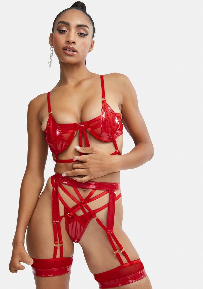 Fire And Desire 3-Piece Garter Set sold by Dolls Kill