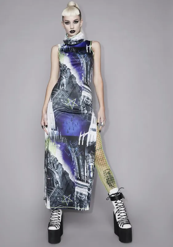 Casual Corruption Printed Maxi Dress sold by Dolls Kill