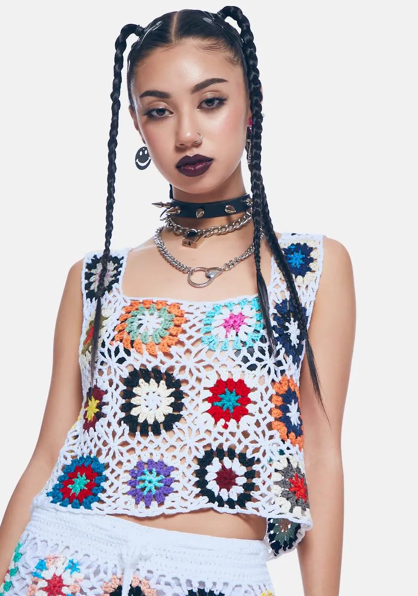 Pure Hours Of Euphoria Crochet Top sold by Dolls Kill