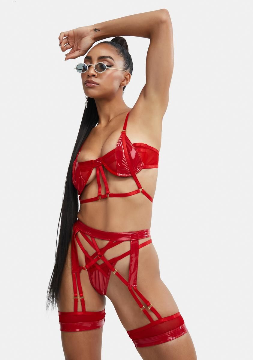 Fire And Desire 3-Piece Garter Set sold by Dolls Kill product image thumbnail 2