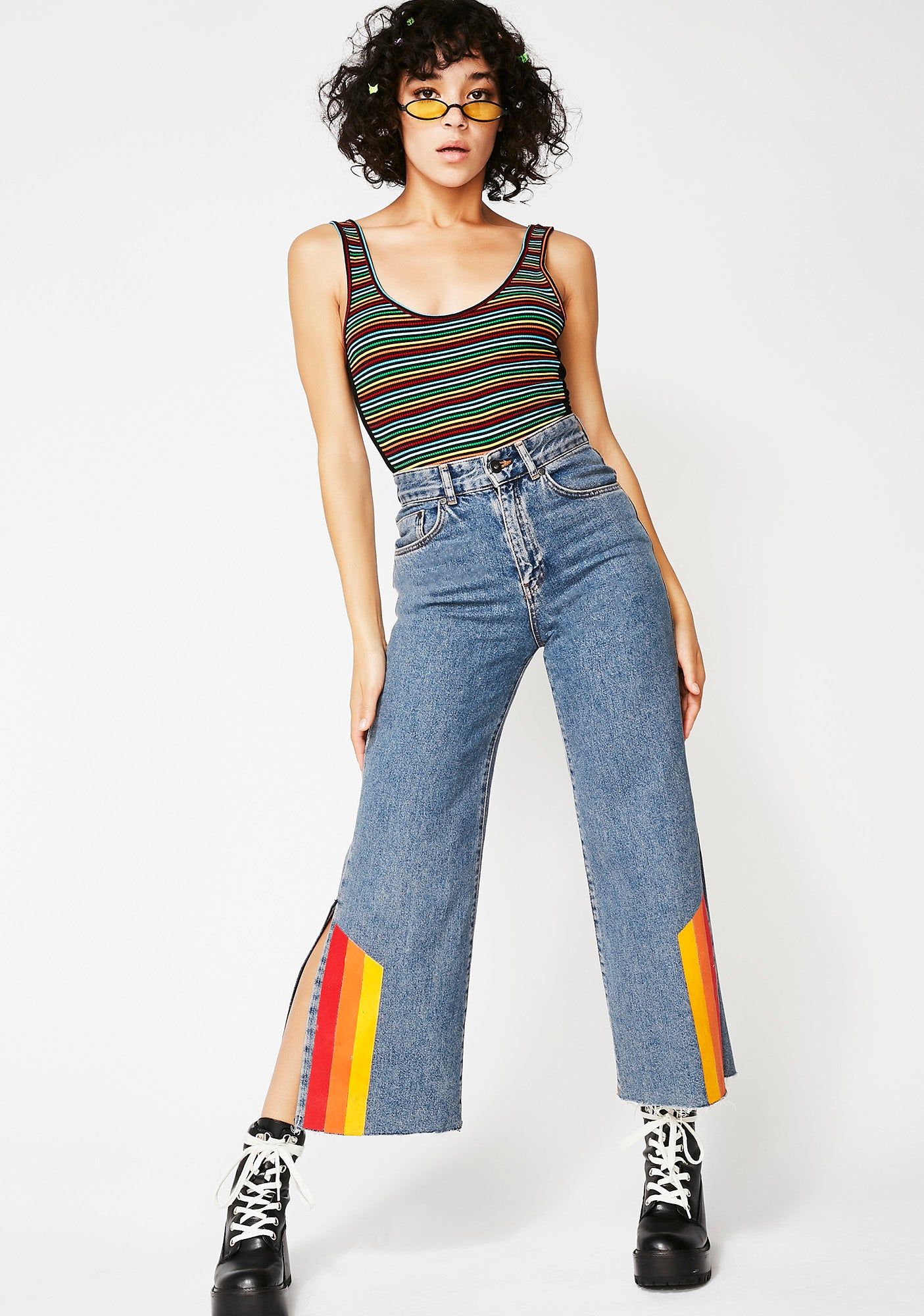 Bad Wave Striped Bodysuit sold by Dolls Kill product image thumbnail 5