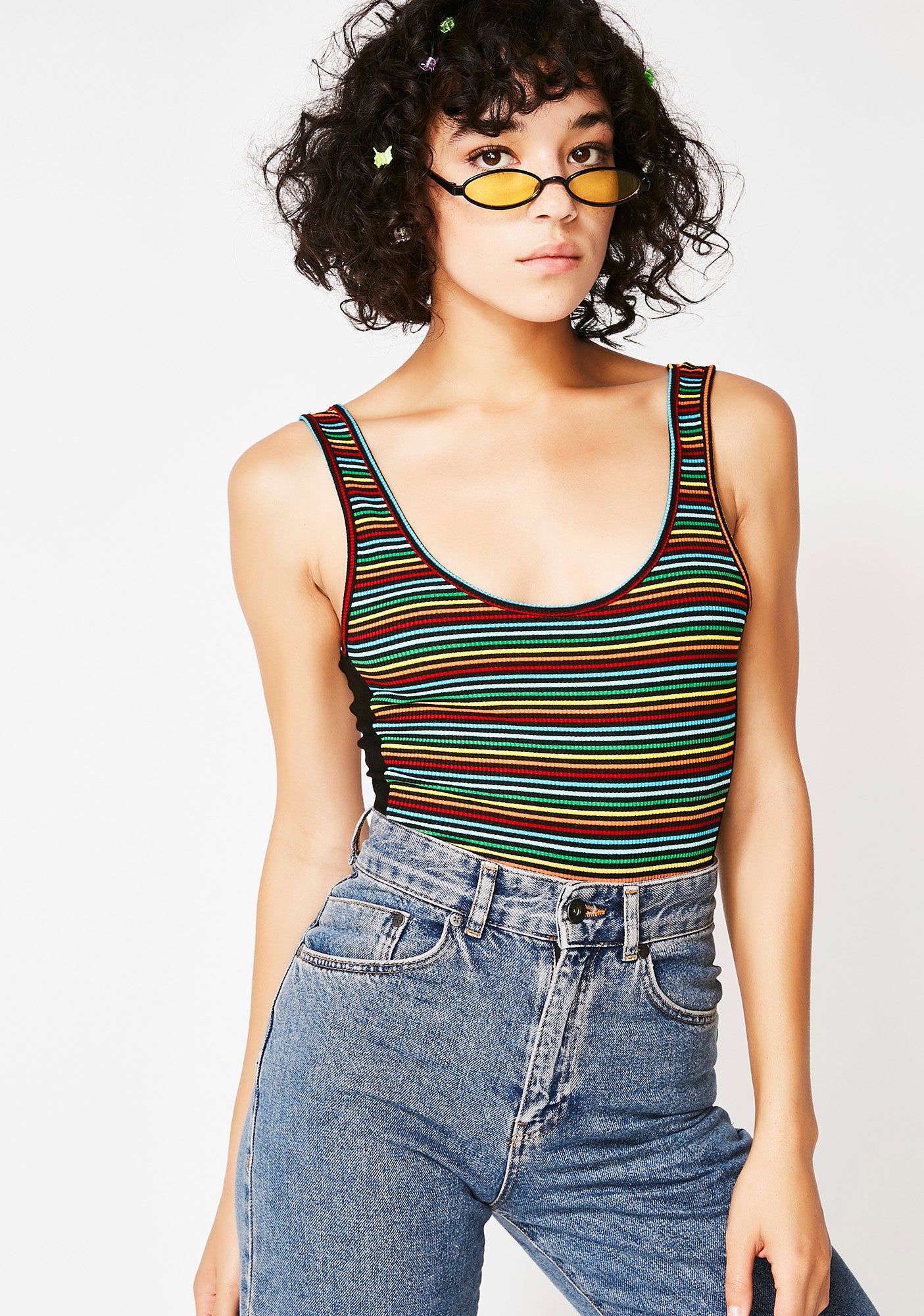 Bad Wave Striped Bodysuit sold by Dolls Kill product image thumbnail 2