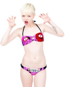 Gold Digger Zombie Chomper Bandeau Bikini sold by Dolls Kill