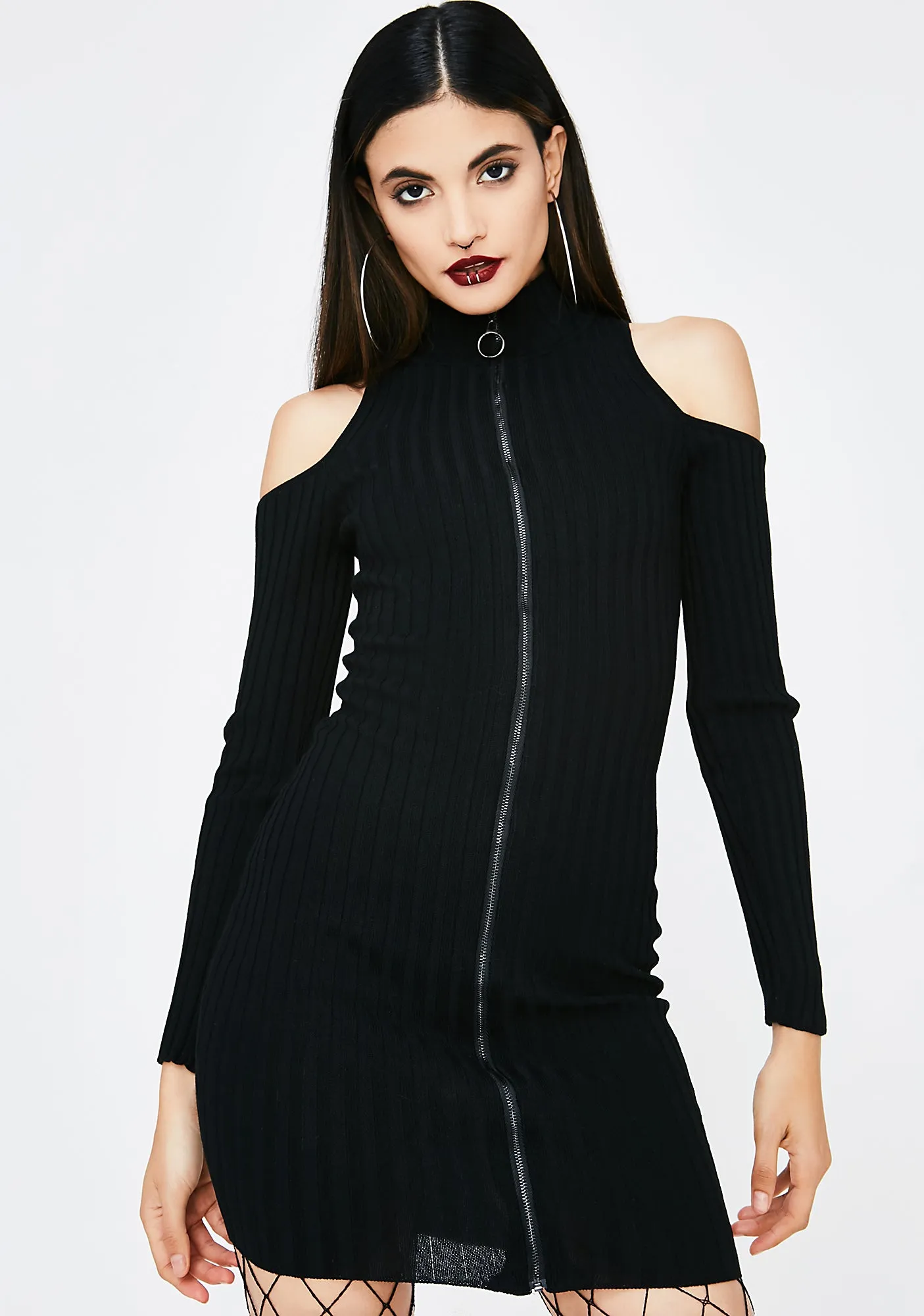 Way Ahead Zip-Up Dress sold by Dolls Kill