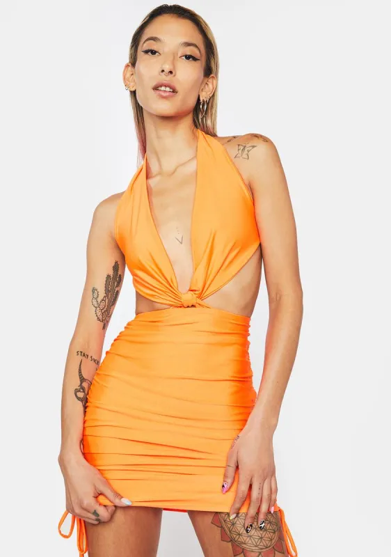 Citrus Bar Hopping Mini Dress sold by Dolls Kill