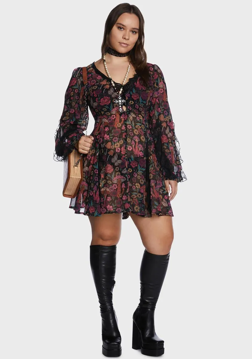 Plus Daydreamer Floral Mini Dress sold by Dolls Kill product image thumbnail 3