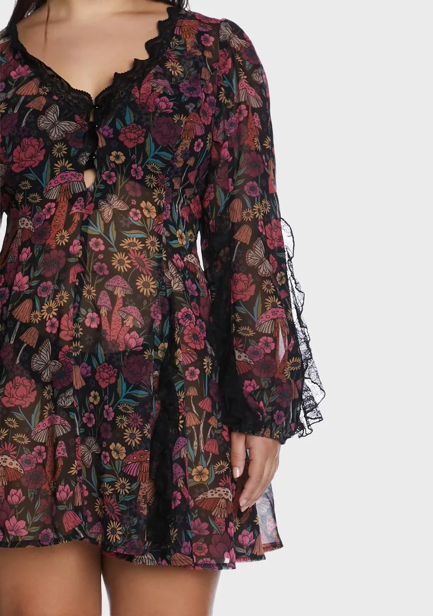 Plus Daydreamer Floral Mini Dress sold by Dolls Kill product image thumbnail 2