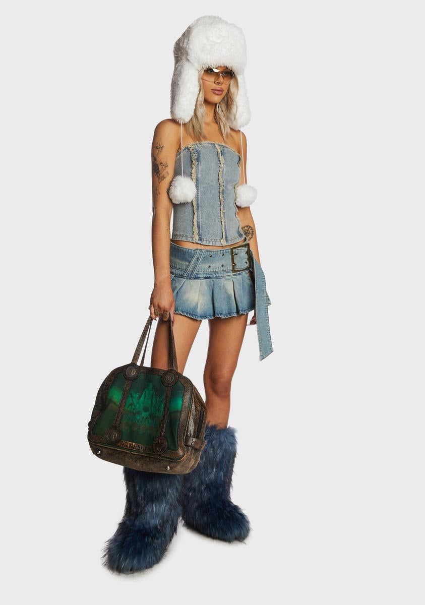 For The Weekend Denim Corset sold by Dolls Kill product image thumbnail 5