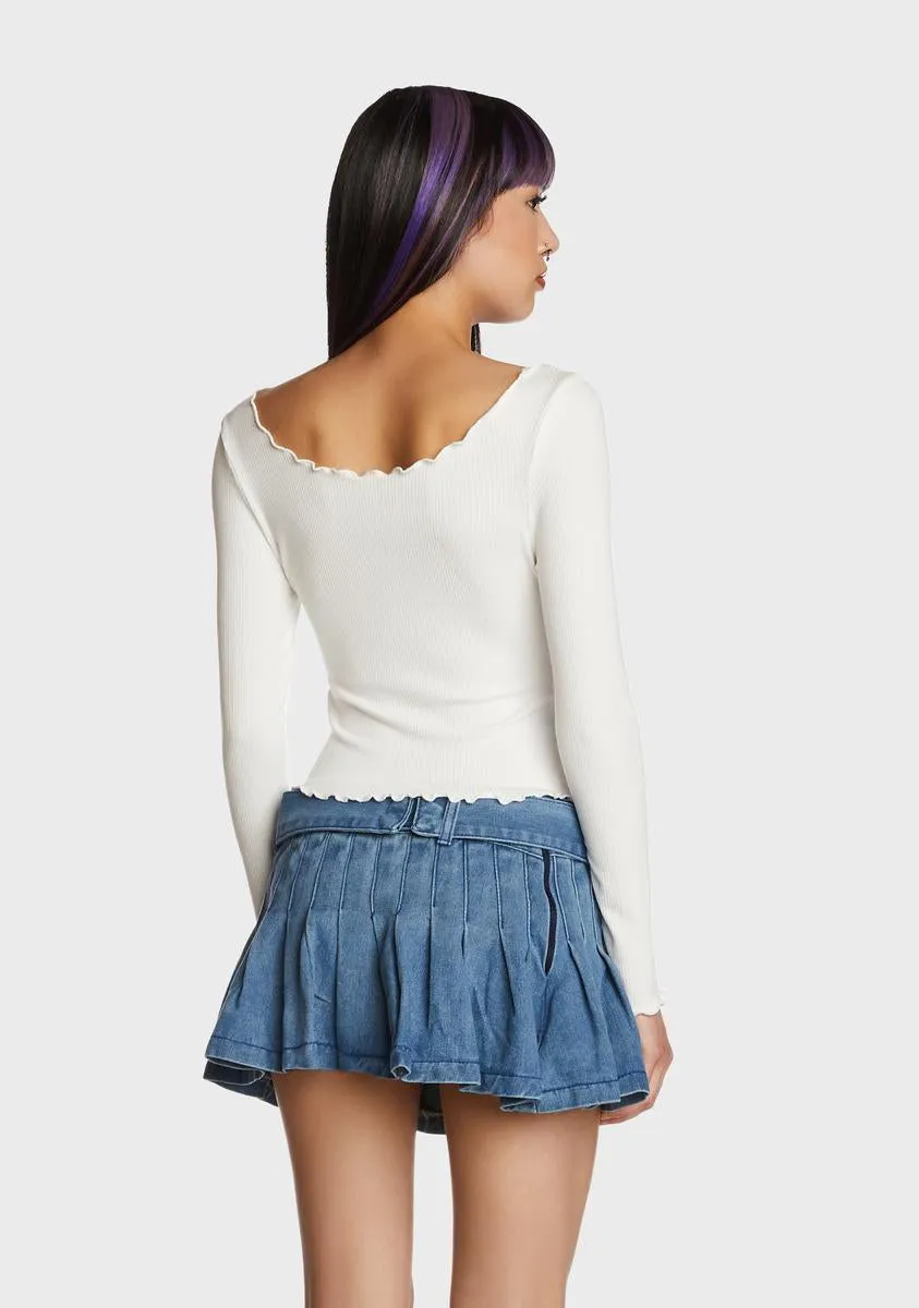 Rebel Realm Crop Top - White sold by Dolls Kill product image thumbnail 4