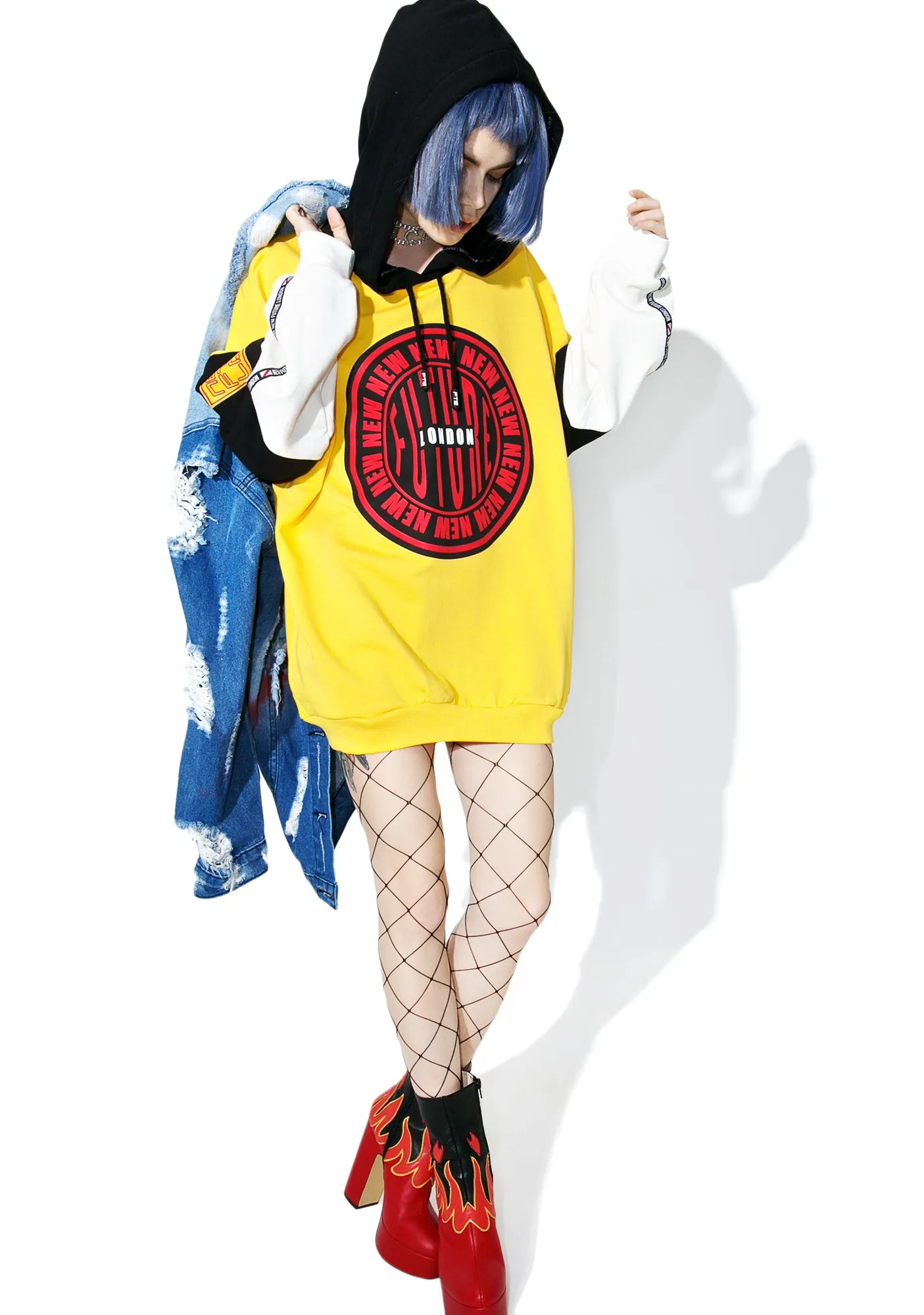 Stamp Logo Hooded Sweatshirt sold by Dolls Kill product image thumbnail 5