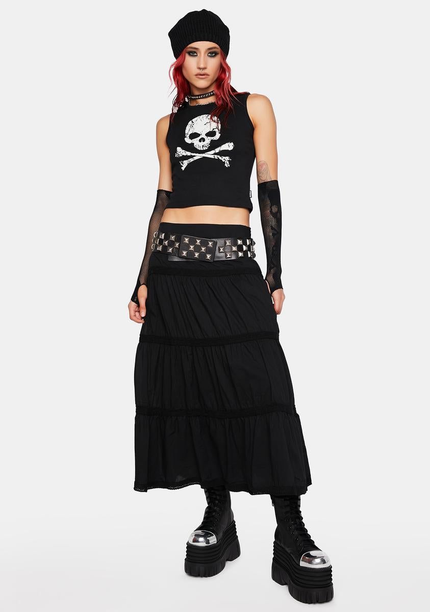 Raven Ruffle Maxi Skirt sold by Dolls Kill product image thumbnail 3
