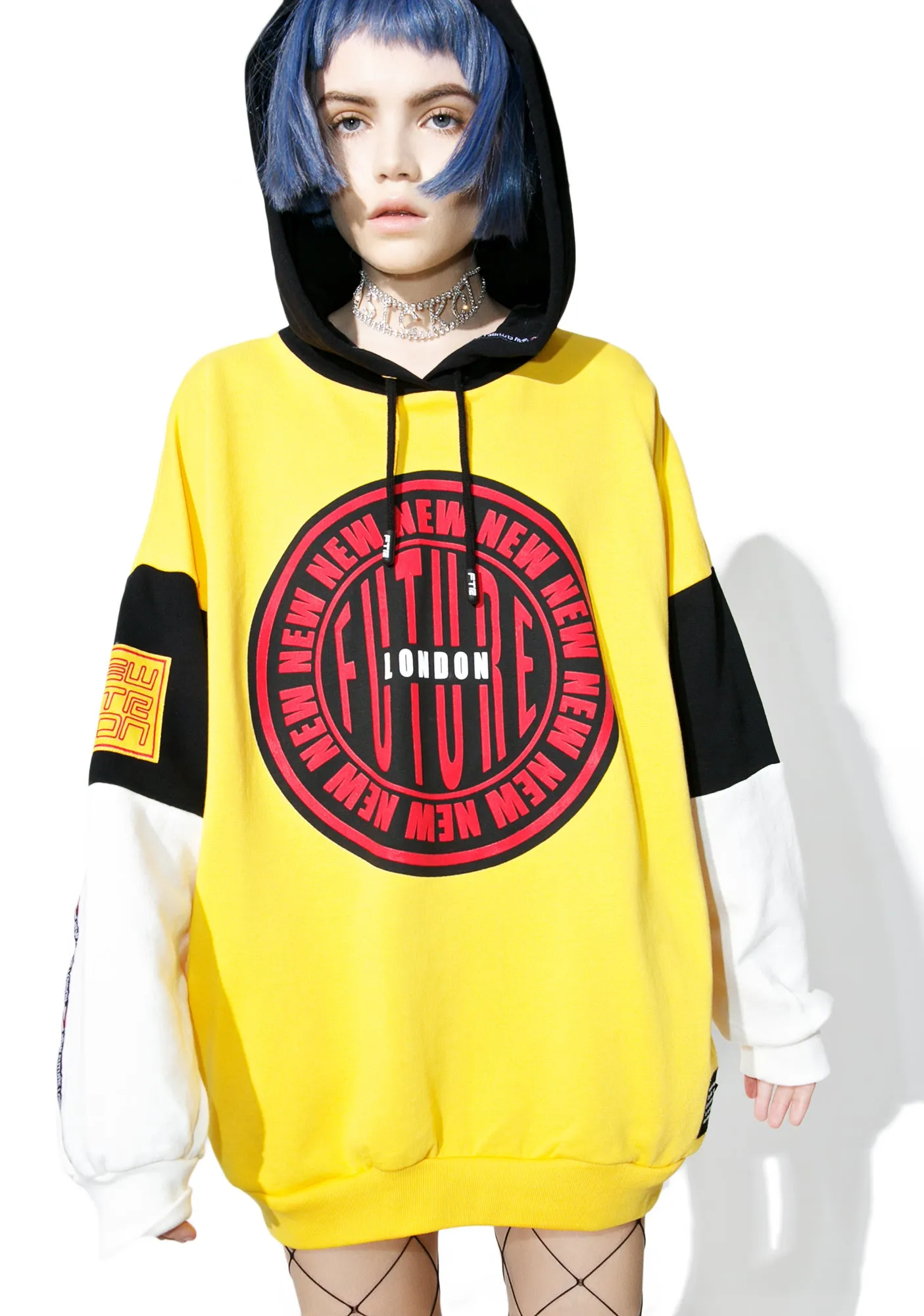 Stamp Logo Hooded Sweatshirt sold by Dolls Kill