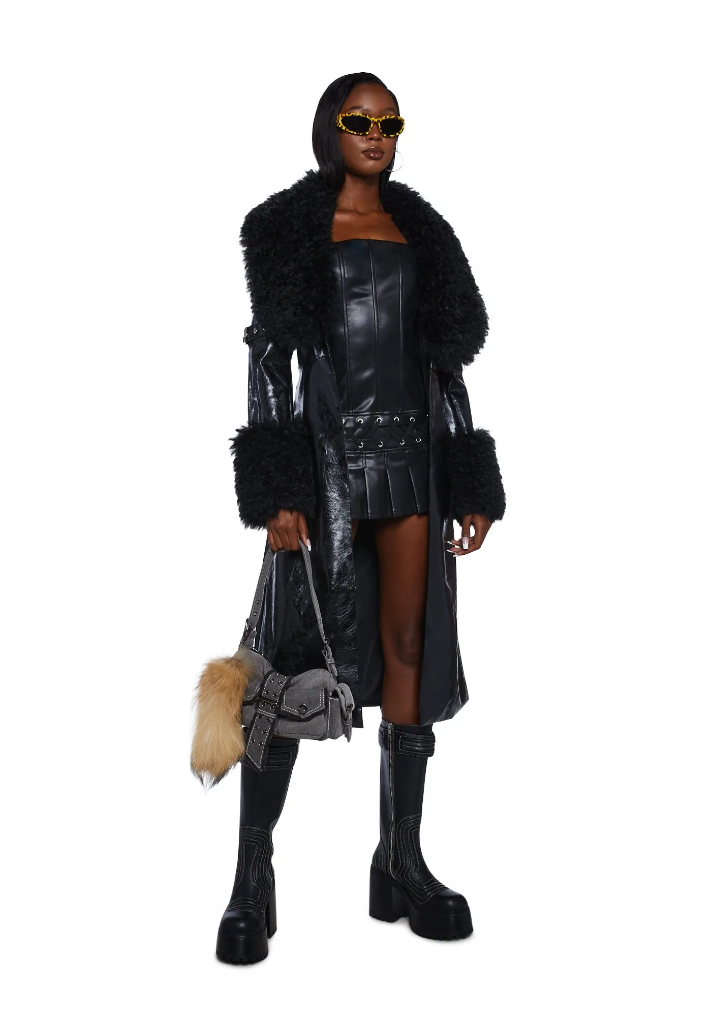 Covet Moto Trench Coat sold by Dolls Kill product image thumbnail 5